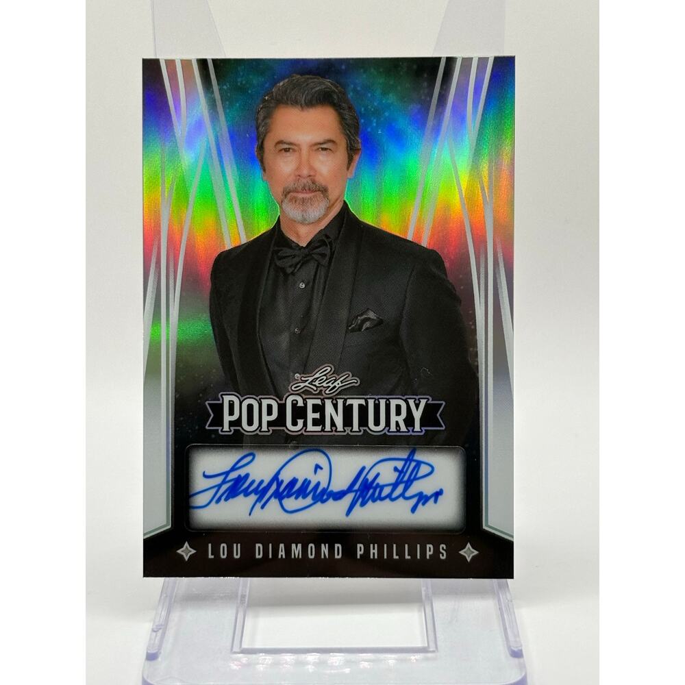 2025 Leaf Metal Pop Century Lou Diamond Phillips Silver Auto 12/25 SP Young Guns